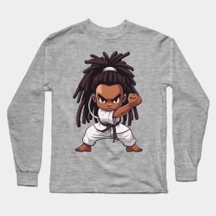 Karate Chibi Boy Long Sleeve T-Shirt